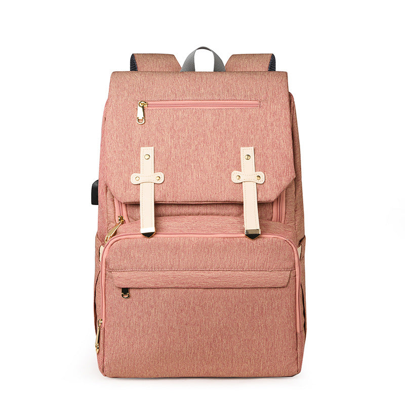 Mommy bag two-piece set Japanese multifunctional decompression air cushion mother and baby bag out USB charging large capacity mommy bag