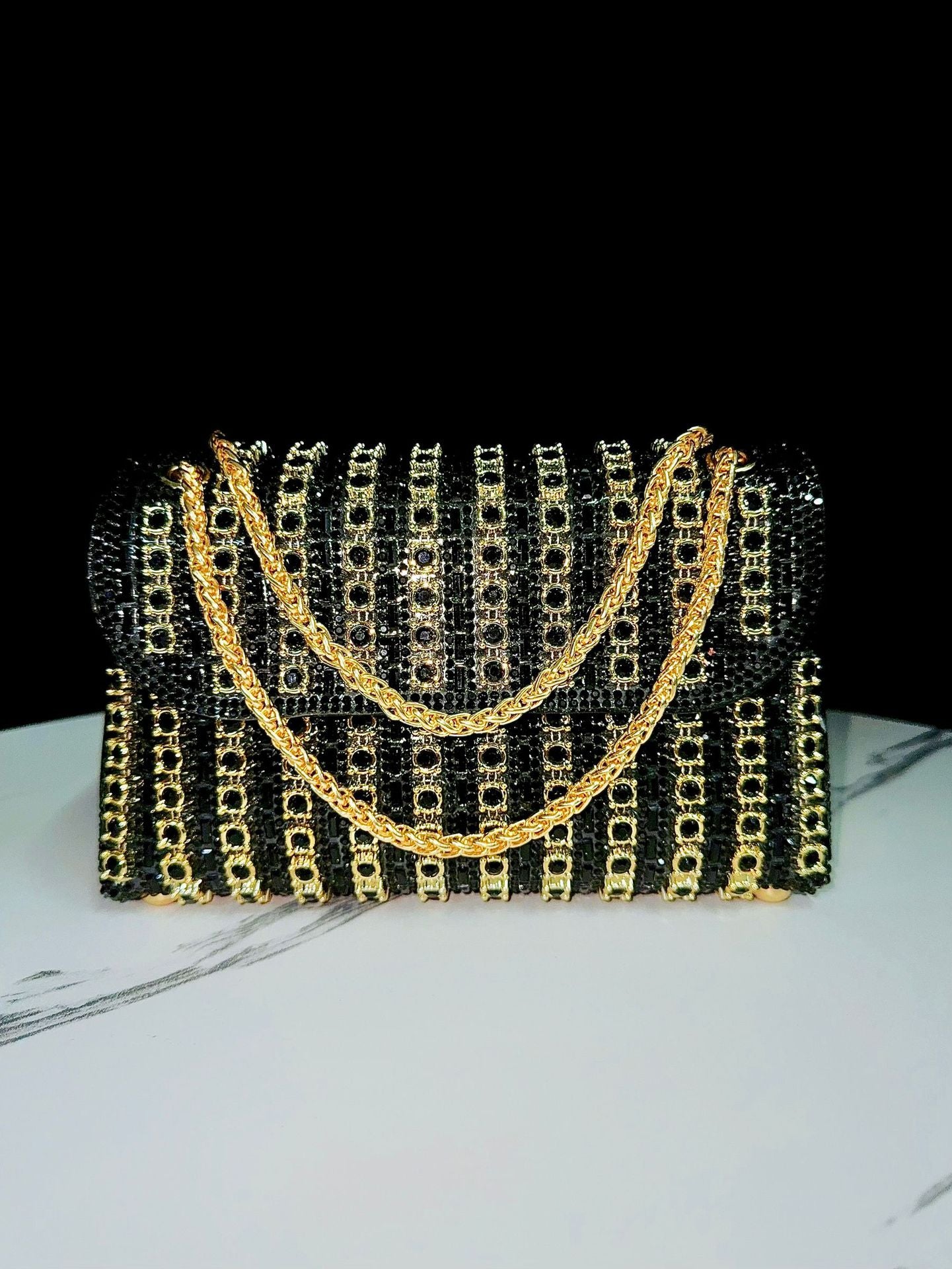 New cross-border evening dress lady rhinestone clutch bag diamond chain cheongsam bag crossbody evening bag female handbag