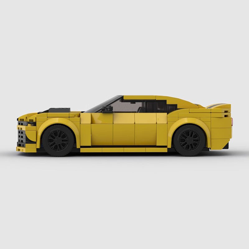 MOC building blocks compatible with Lego Chevrolet Camaro speed8 grid car muscle car sports car model cross-border toys