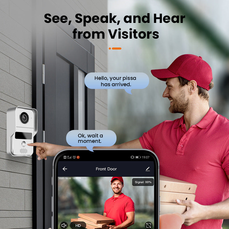 Tuya Smart WIFI Video Doorbell Network Video Doorbell Night Vision Duplex Intercom Motion Detection Unlocking Factory