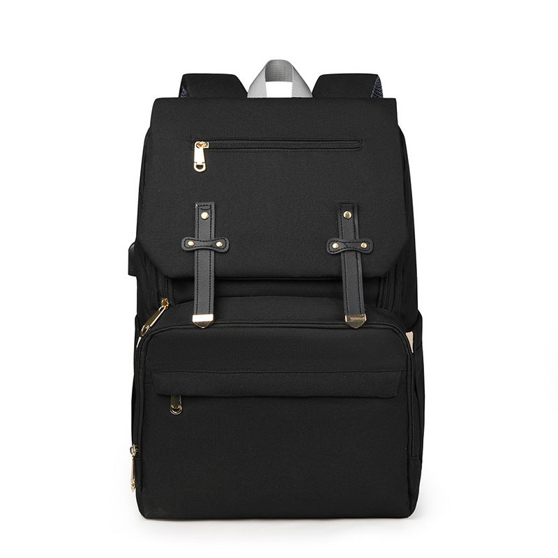 Mommy bag two-piece set Japanese multifunctional decompression air cushion mother and baby bag out USB charging large capacity mommy bag