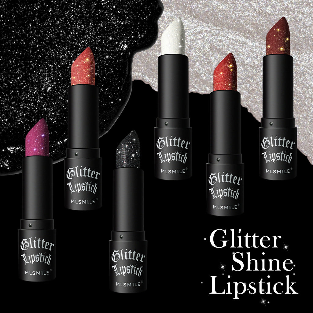 MLSMILE cross-border non-stick matte lipstick flash diamond lipstick lipstick Halloween dark vampire makeup