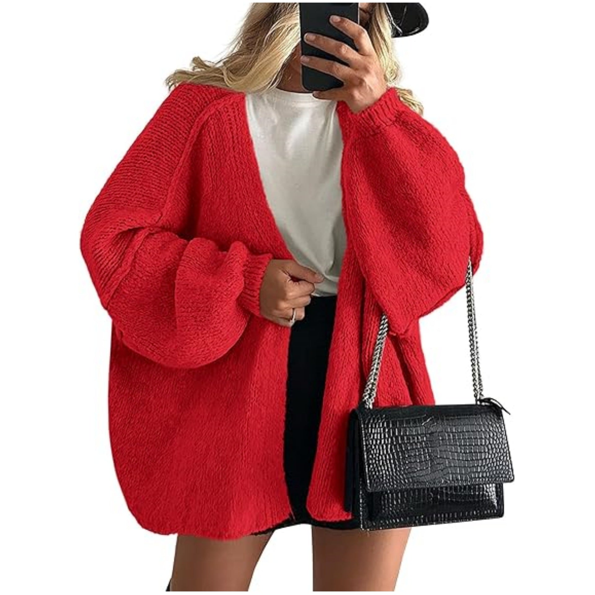 2025 Autumn and Winter New Cross-border Commuter Women's Knitted Tops European and American Casual Sweater Jackets Hot Selling Loose Cardigan
