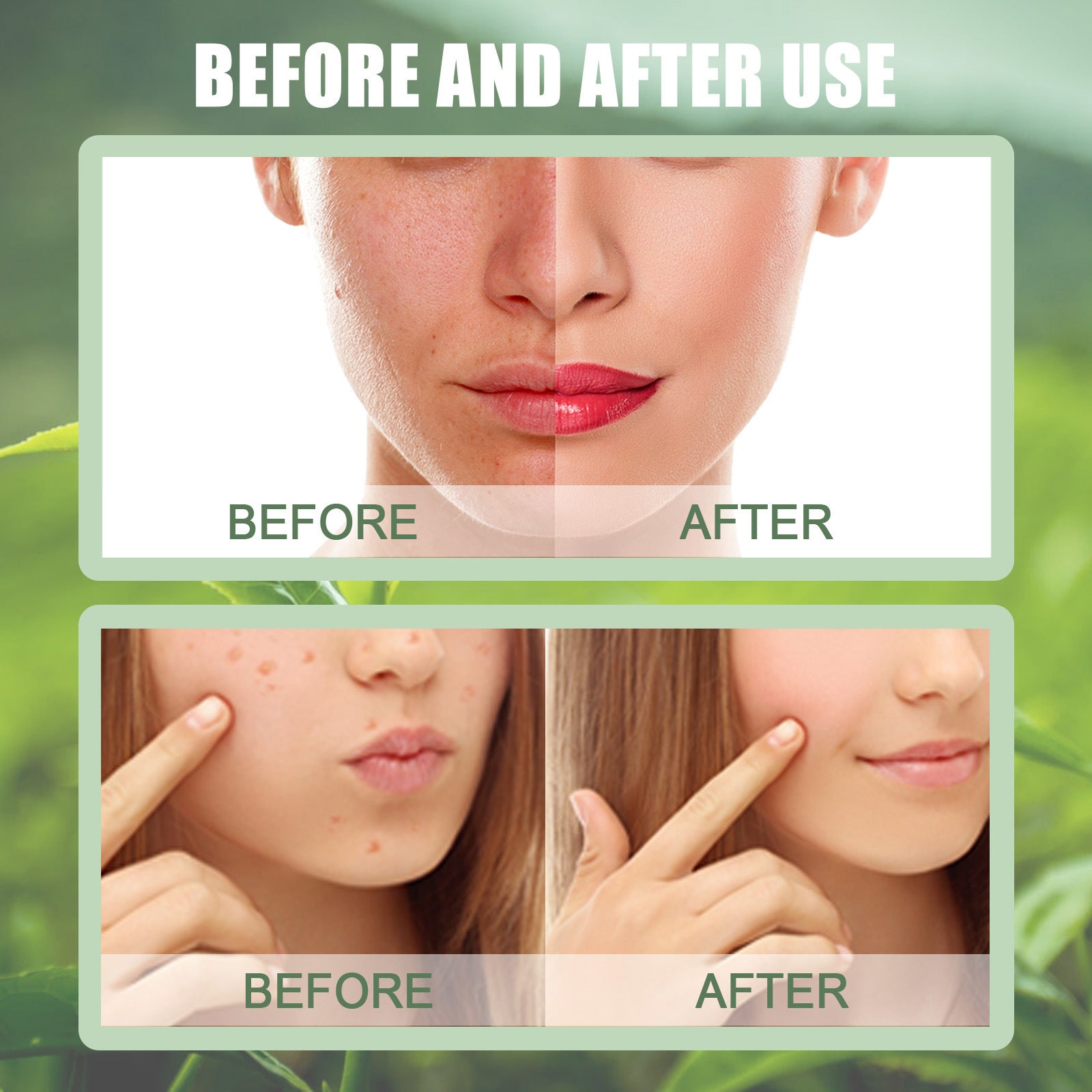OUHOE Green Tea Mask Stick Acne Blackhead Face Deep Cleansing Tightening Pore Mask