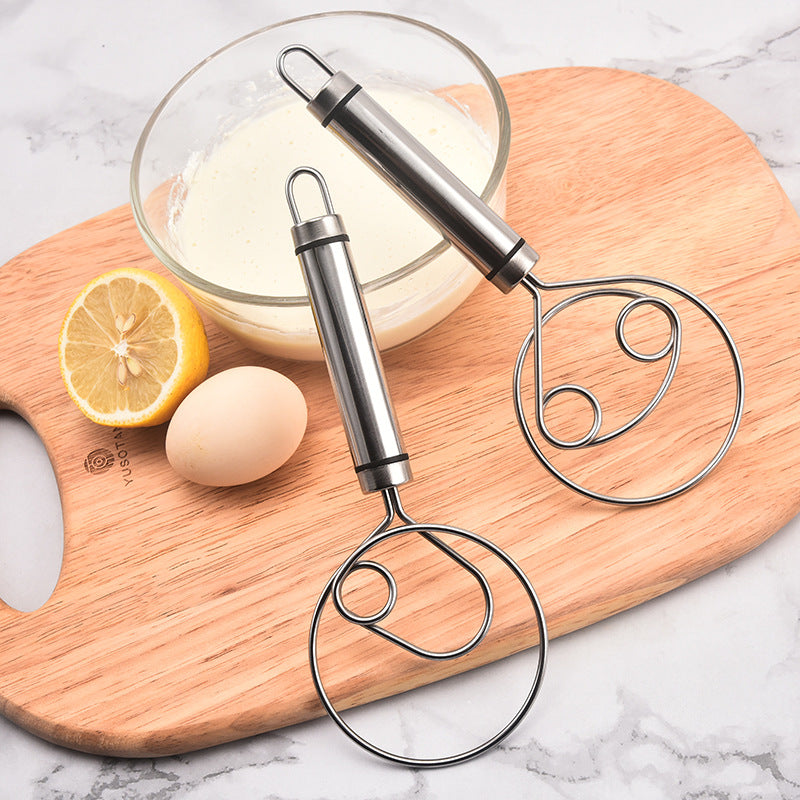 Stainless steel powder beater single eye coil flour mixer dough mixing tool