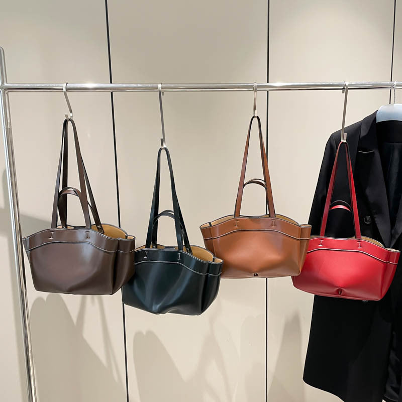 High-end women's bag, one-shoulder handbag, tote bag, 2025 spring fashion casual all-match large-capacity commuter underarm bag