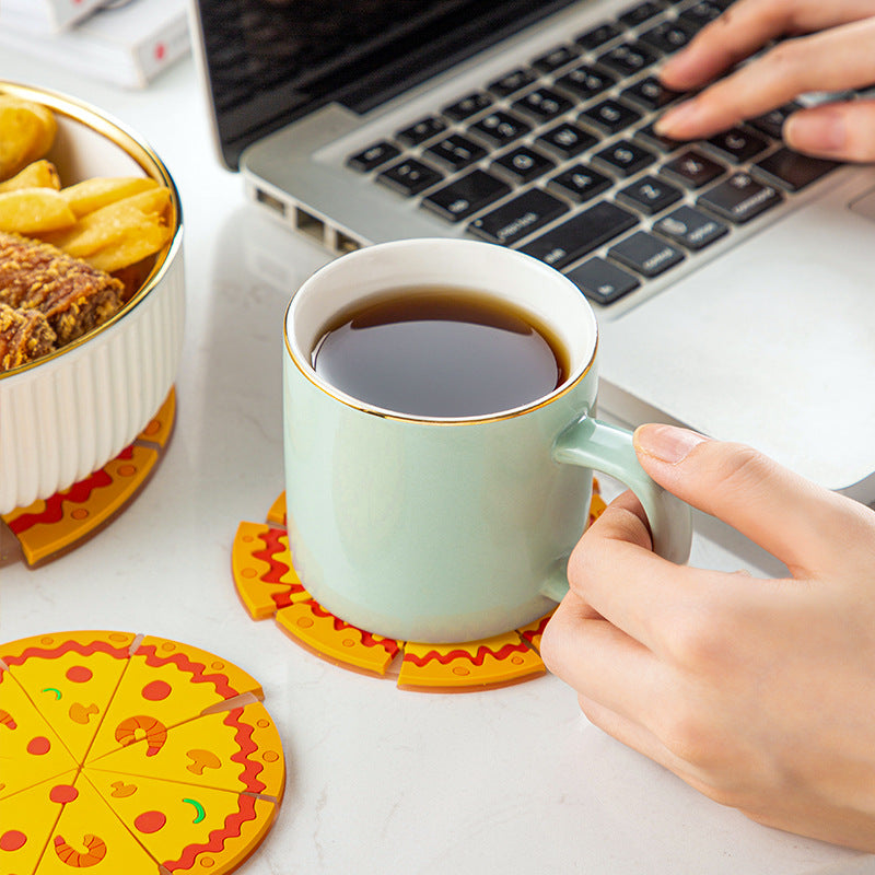 Anti-scalding mat, dish bowl mat, silicone insulation mat, dining table, high-value, easy-to-wash, round placemat, creative coaster