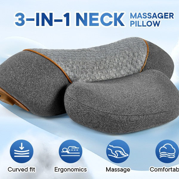 3 in 1 Neck Massage Pillow Relieves Shoulder Pain Massage Neck Support with Heat Traction Massager Exclusive