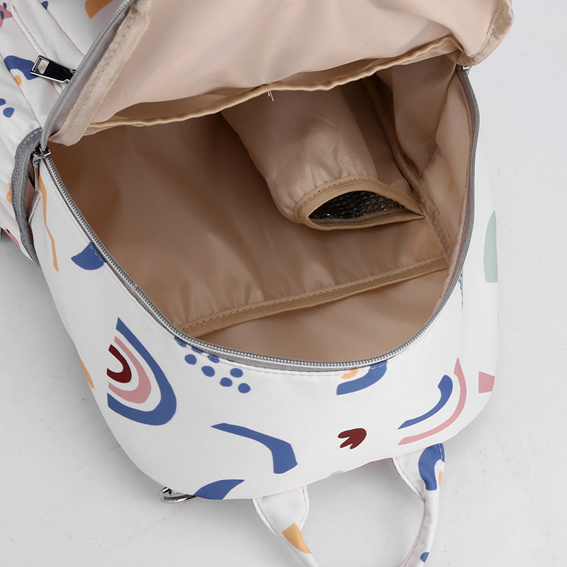Spring new small size mommy bag fashionable multifunctional mother and baby bag for going out light and splash-proof mommy bag backpack for women