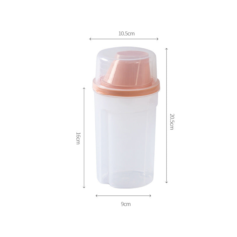 Kitchen supplies transparent plastic storage jars kitchen storage sealed fresh milk powder grain storage jars