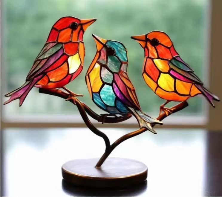 New colorful bird home decoration ornaments Bird metal home decorations