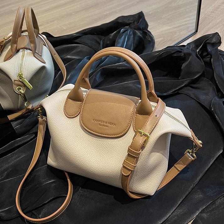 Cross-border contrast color dumpling bag ladies 2025 new casual versatile shoulder bag high-end hand-held commuter messenger bag