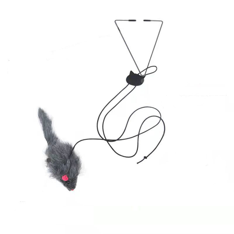 Hanging door clip mouse cat teaser cat toy adjustable telescopic cat teaser cat toy cat supplies