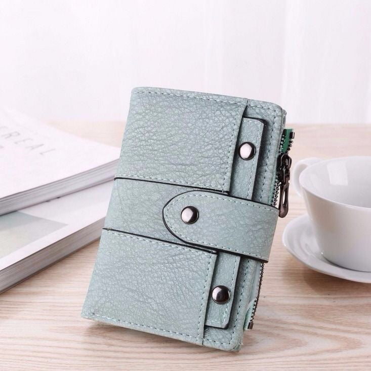 Manufacturers wholesale wallet women short coin purse new style Japanese and Korean small fresh multifunctional card holder buckle women's wallet