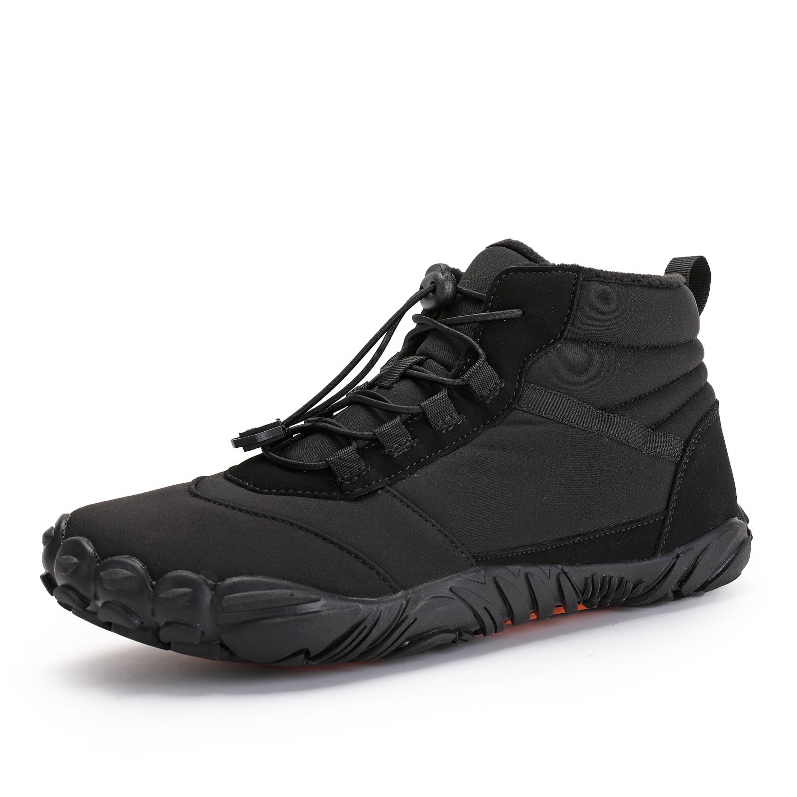 Cross-border new winter cotton boots men's casual barefoot cotton shoes women's plus velvet thickened snow boots couple warm hiking shoes
