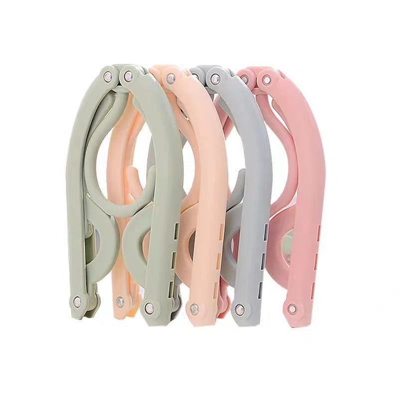 Multifunctional folding clothes hanger, non-slip outdoor travel portable clothespin, home magic clothes hanger