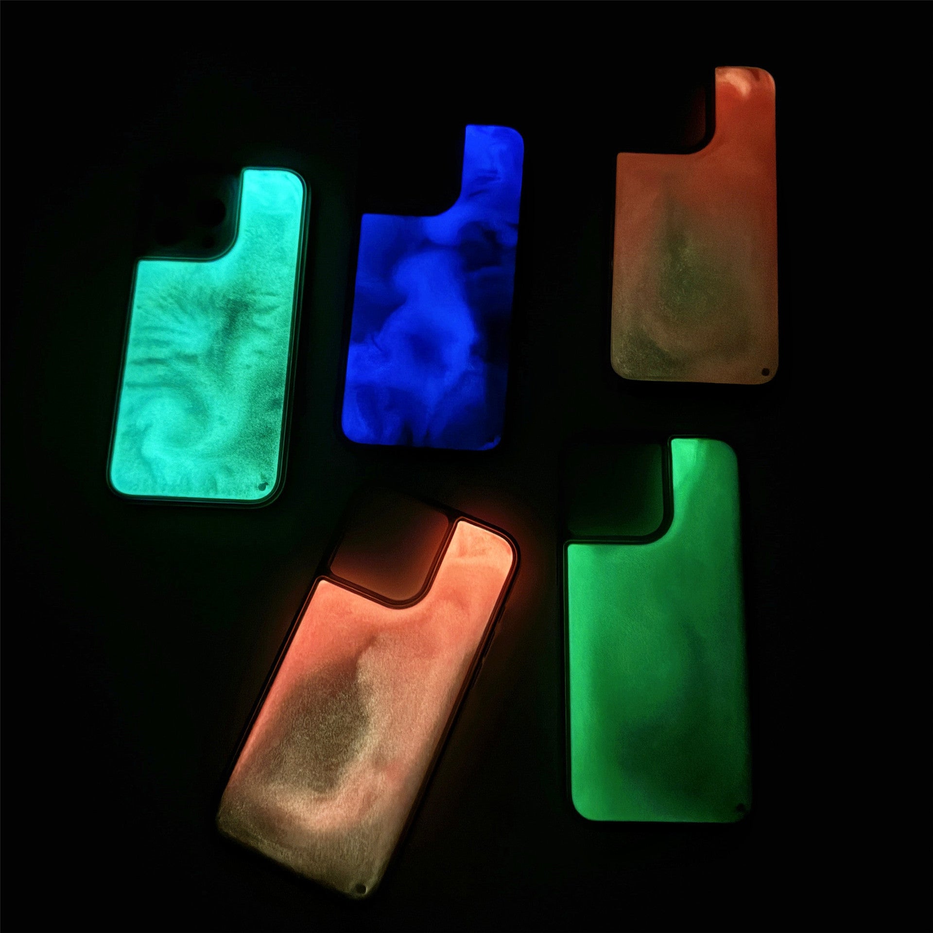 Luminous quicksand for iPhone 16 Pro mobile phone case Apple 15 soft edge hard back panel foreign trade hot selling protective cover