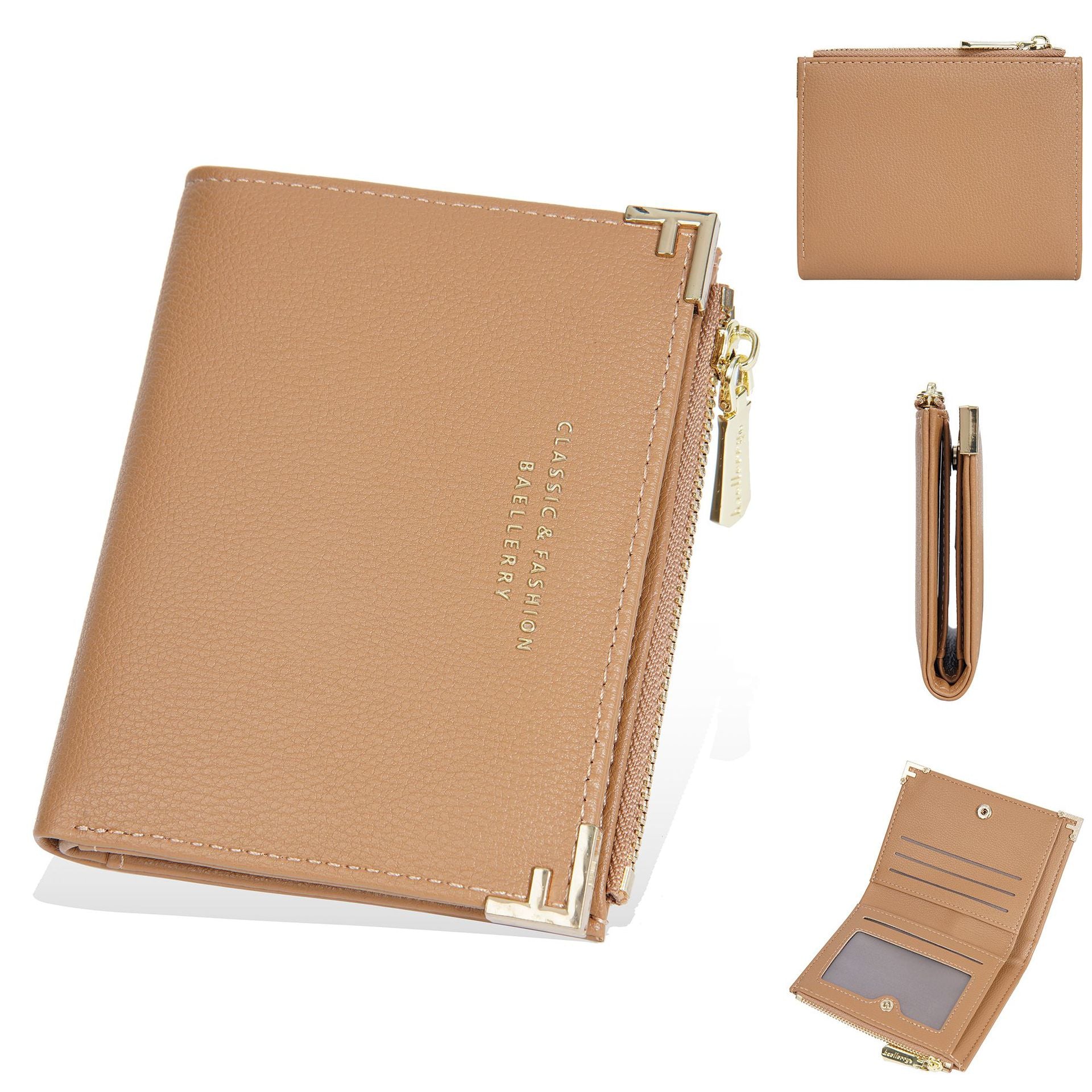 Wallet women baellerry women's wallet short multi-card slot zipper bag coin purse womenwallet