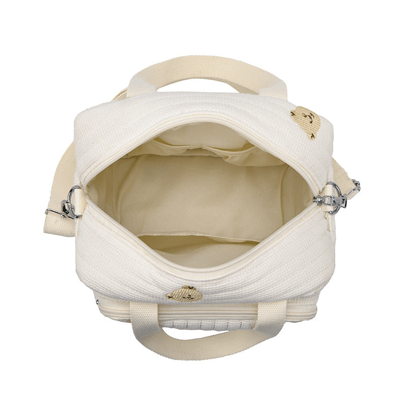 New style full embroidery fashion multifunctional mother and baby bag for going out with baby, large capacity, girl-style mother bag