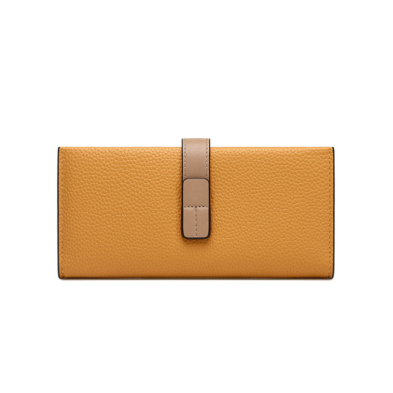 summer new Korean style small fresh color matching ladies long wallet small multifunctional buckle clutch bag