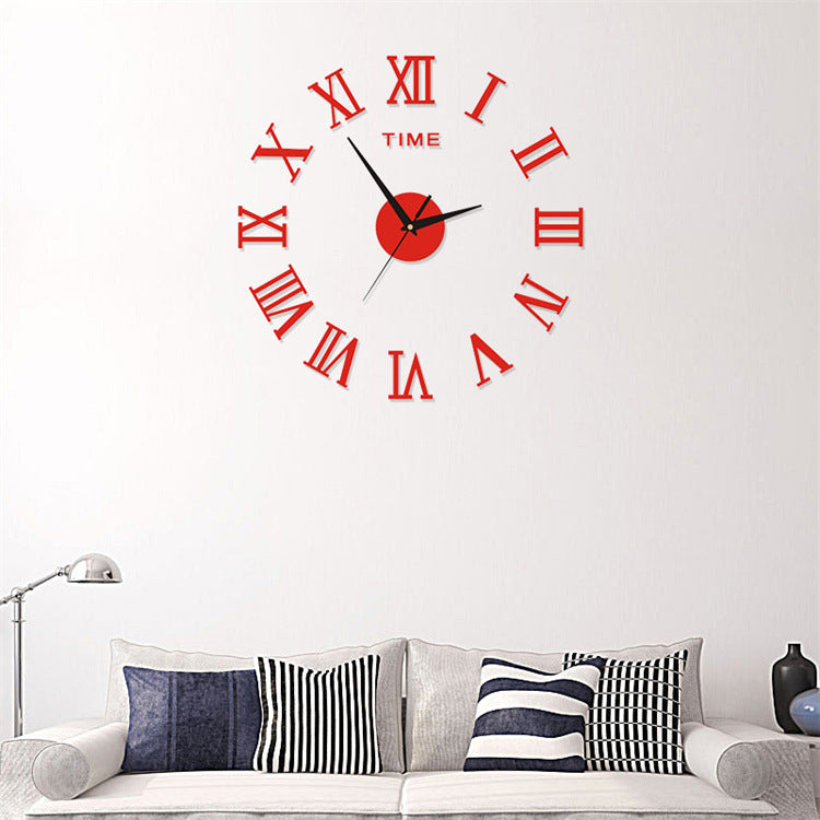 Creative Nordic living room acrylic three-dimensional decorative clock bedroom DIY silent wall clock home wall-mounted clock