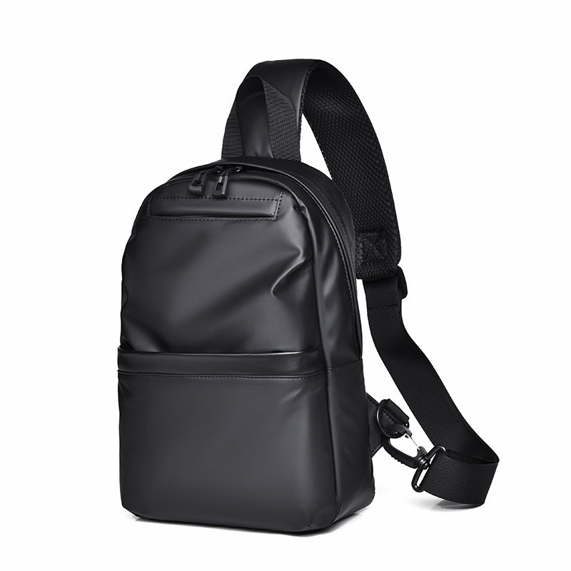 New men's sports and leisure chest bag waterproof leather membrane shoulder bag chest bag men's multi-function messenger bag chest bag