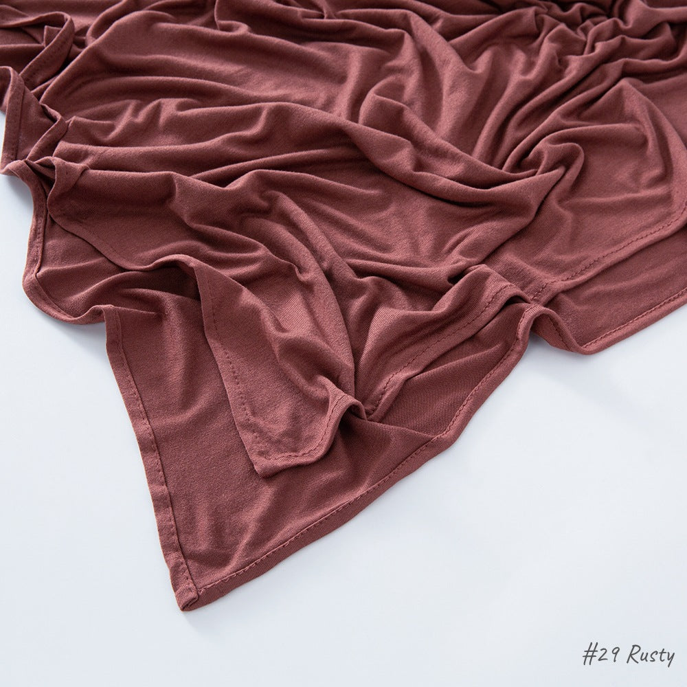 High-quality right-angle curled modal sweat cloth headscarf 170*60 mercerized cotton breathable and comfortable women's head scarf