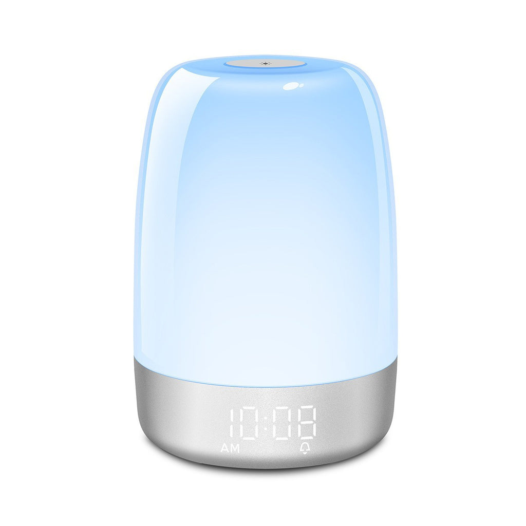 Sleep simulation sunrise wake-up light alarm clock wholesale simple silent touch bedside USB colorful night light romantic