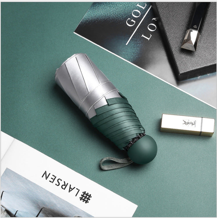 Ultra-light small 5-fold umbrella sun protection sun umbrella anti-ultraviolet advertising umbrella customized umbrella mini capsule umbrella