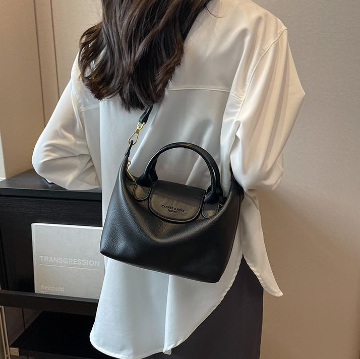 Cross-border contrast color dumpling bag ladies 2025 new casual versatile shoulder bag high-end hand-held commuter messenger bag
