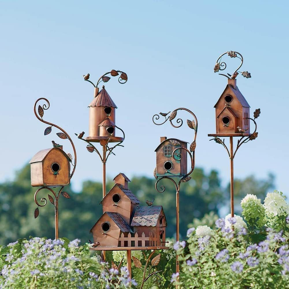 Spot bird house bracket independent stand metal birdhouse  bird nest courtyard decoration outdoor bird house garden ornaments
