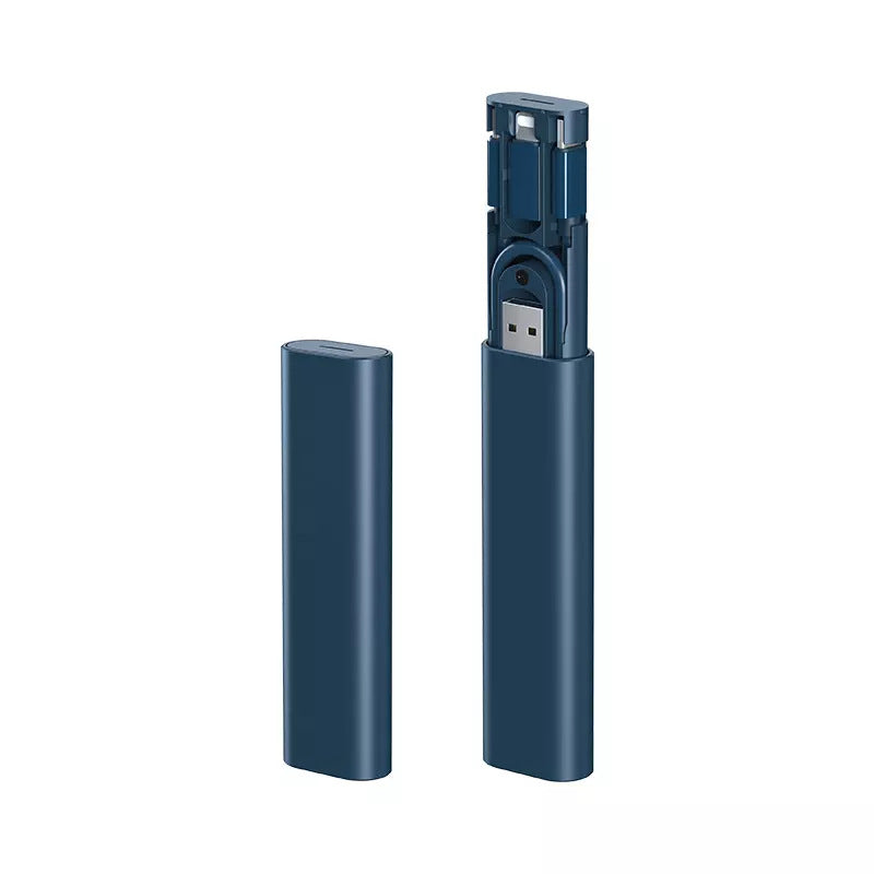 portable magnetic fast charging data cable foldable portable three-in-one universal box typec charging cable