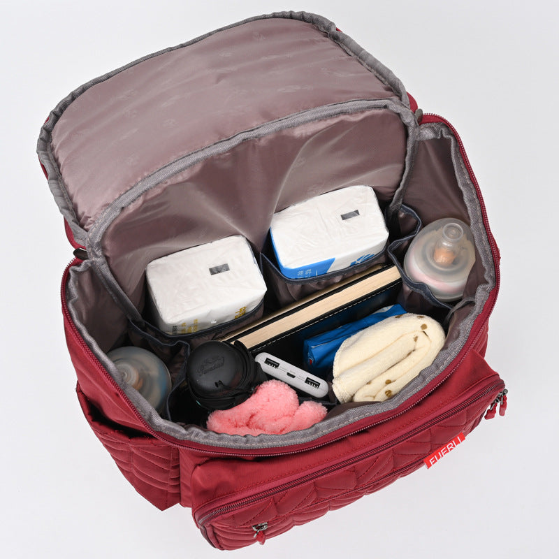 New color European and American large capacity embroidery mother and baby bag portable diaper bag baby bottle insulation mommy bag