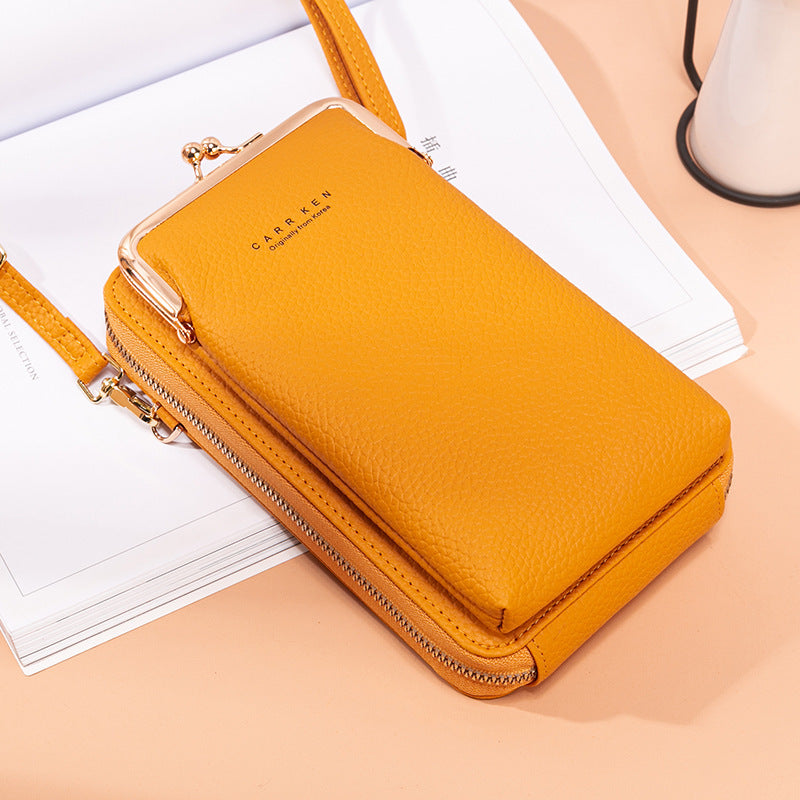 Mobile phone bag women's crossbody 2025 new simple large capacity card bag wallet integrated bag mini stylish small bag trend