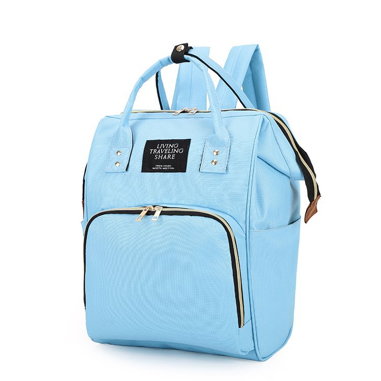Mommy bag 2025 new Korean style fashion canvas color matching backpack women's bag Baoma milk bottle bag