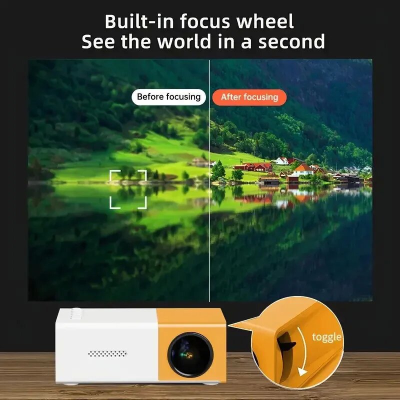 Cross-border YG300 projector children's small mini projector home wall projection 4K HD portable projector