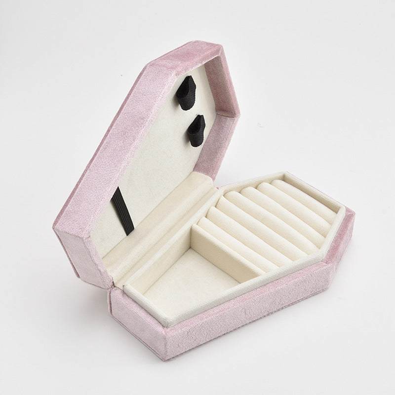 Jewelry Storage Box Halloween Black Velvet Necklace Coffin Velvet Cloth Jewelry Storage Jewelry Box