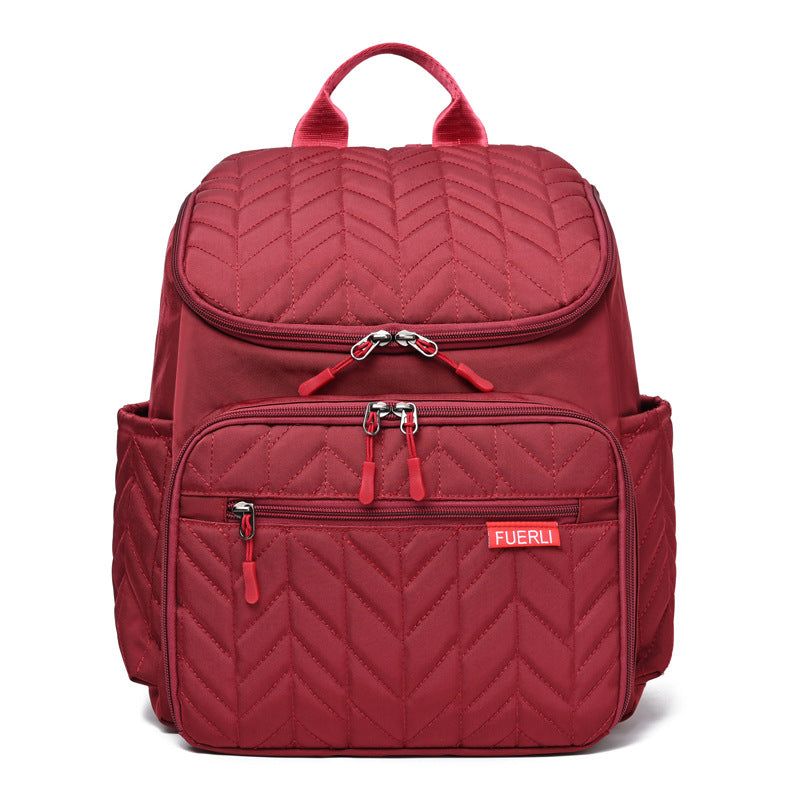 New color European and American large capacity embroidery mother and baby bag portable diaper bag baby bottle insulation mommy bag