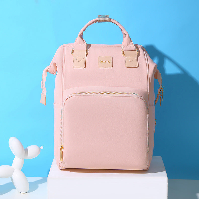 Mommy bag new Oxford cloth simple and stylish multifunctional mother and baby bag for going out light double back large capacity mommy bag