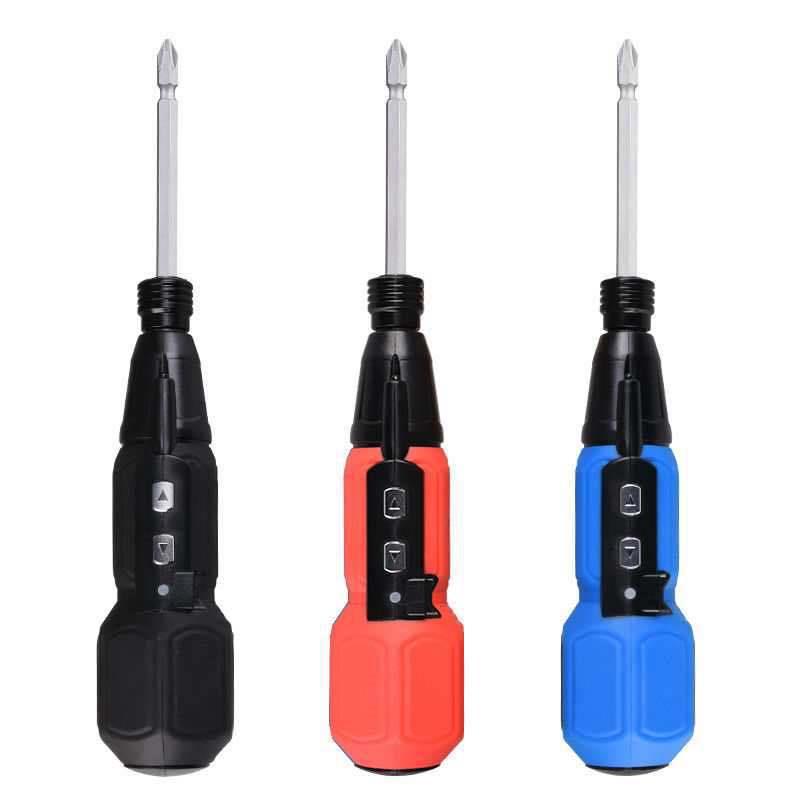 Alloy steel straight handle 3.6v electric screwdriver screwdriver USB rechargeable small mini magnetic household electric screwdriver
