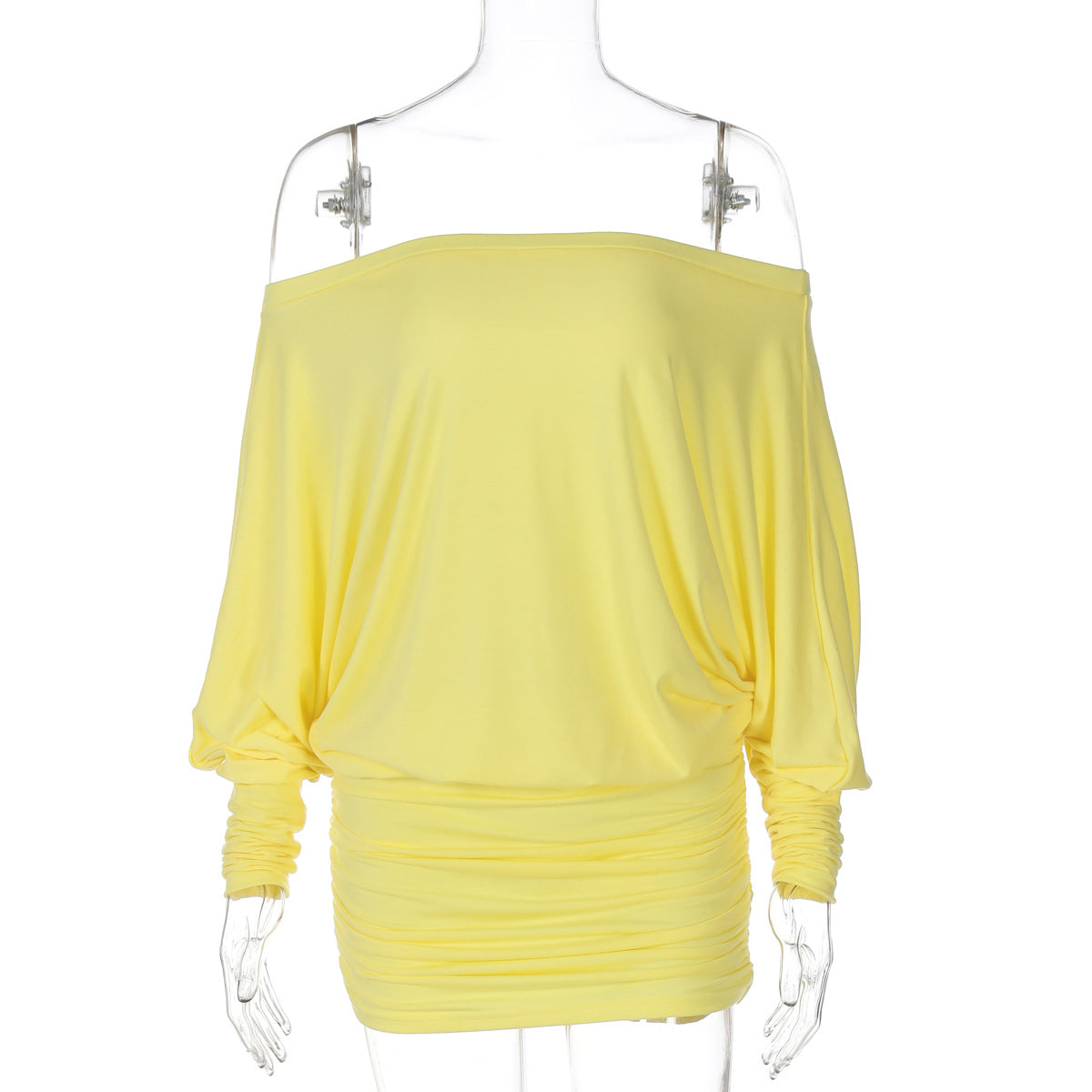 European and American style women's clothing 2025 spring new sexy pure desire style one-shoulder pleated tight hip dress