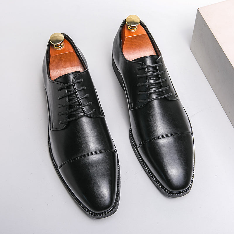 European and American British style brogues men's business genuine leather color matching carved Oxford shoes men's wedding pointed toe groom shoes