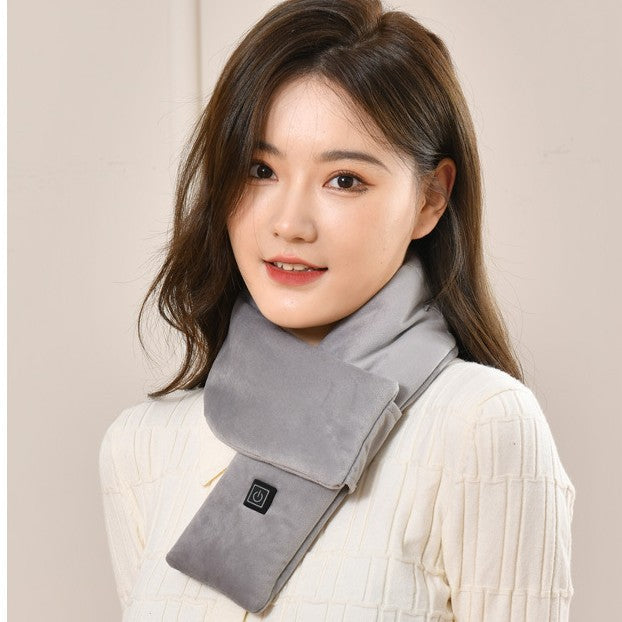 Spot autumn and winter USB heating smart power bank heating scarf versatile neck protection scarf washable electric heating scarf