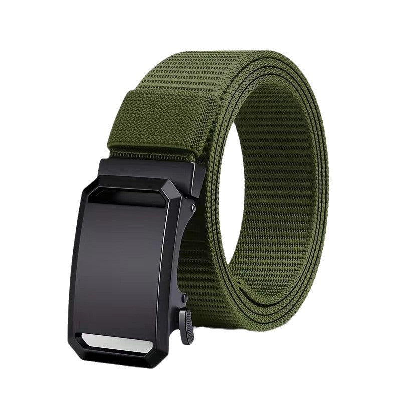 [Cross-border drop shipping] Toothless automatic buckle men's military training casual canvas nylon young people's military training belt