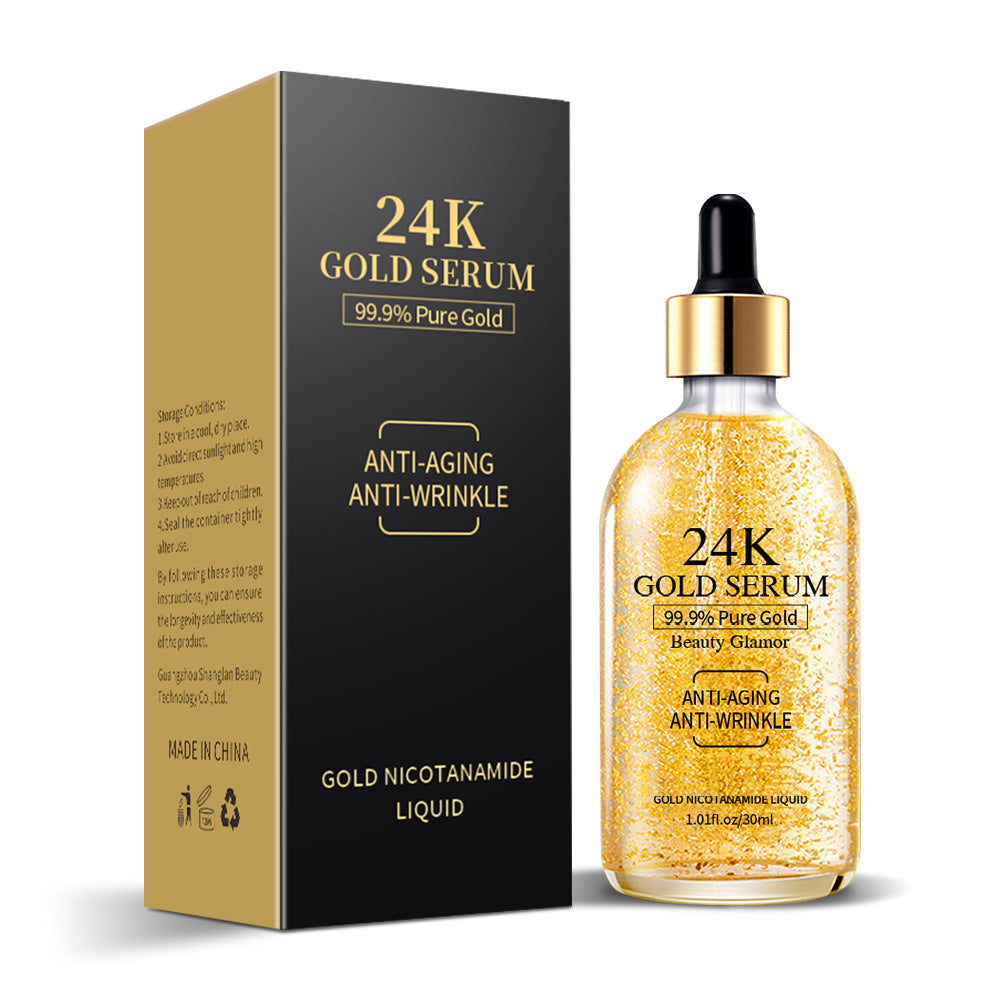 Cross-border English 24k gold niacinamide stock solution Goldserum hydrating essence Southeast Asia hot essence