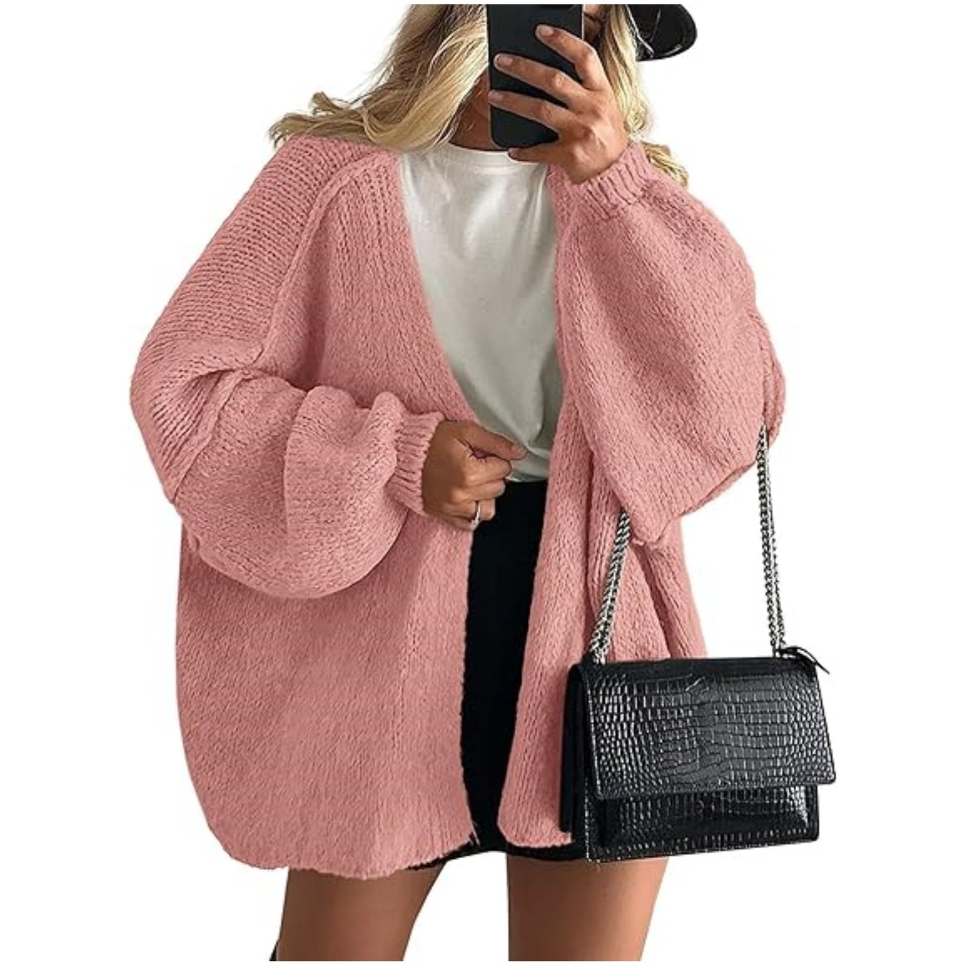 2025 Autumn and Winter New Cross-border Commuter Women's Knitted Tops European and American Casual Sweater Jackets Hot Selling Loose Cardigan