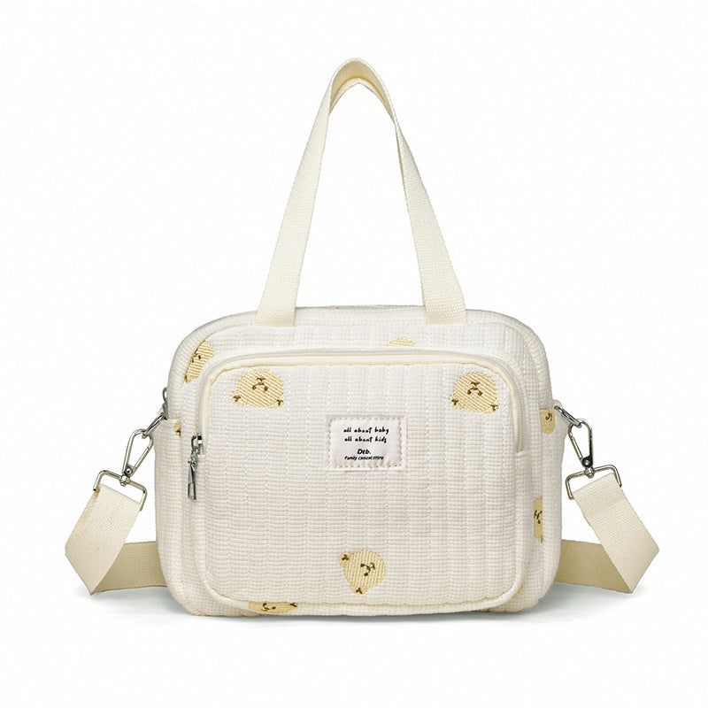 New style full embroidery fashion multifunctional mother and baby bag for going out with baby, large capacity, girl-style mother bag