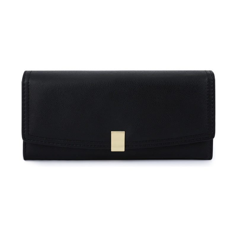 Tailian's new dark Korean wallet, long three-fold ladies' high-end foreign trade, clutch bag purse