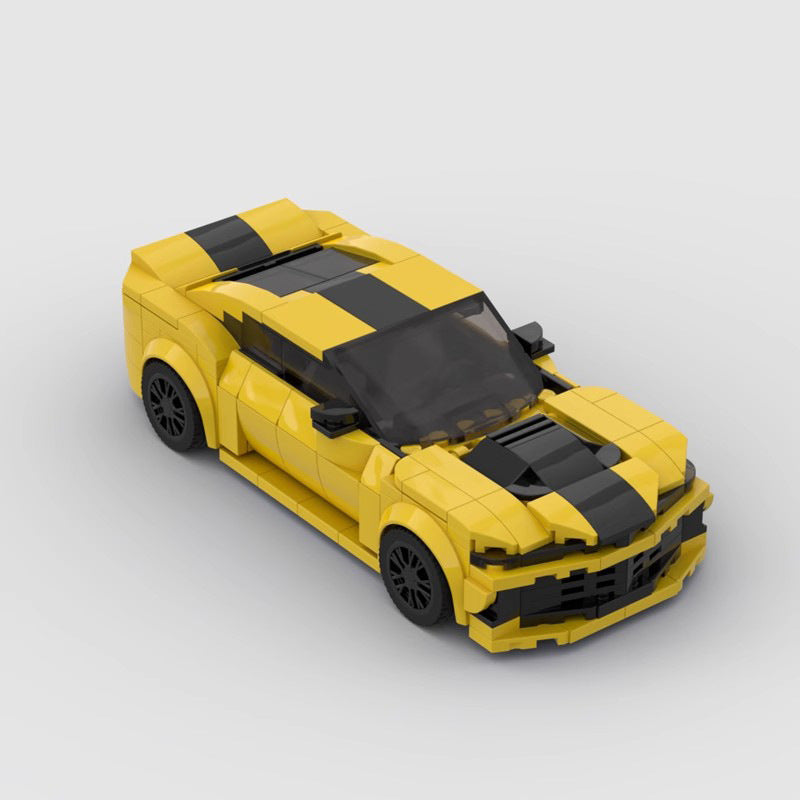 MOC building blocks compatible with Lego Chevrolet Camaro speed8 grid car muscle car sports car model cross-border toys