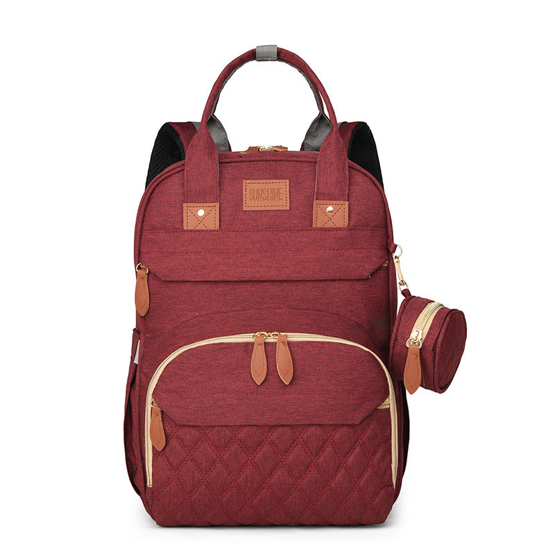 Cross-border exclusive new mommy bag backpack large capacity milk bag mommy bag mother and baby outing lightweight backpack